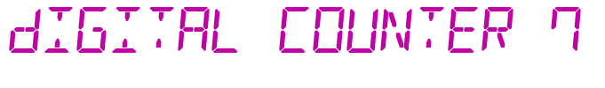 Digital Counter 7 Italic